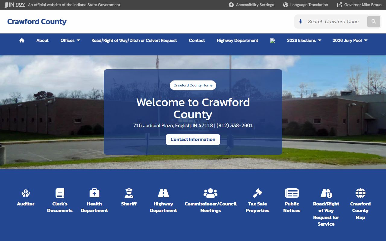 Crawford County government website for busted mugshots records