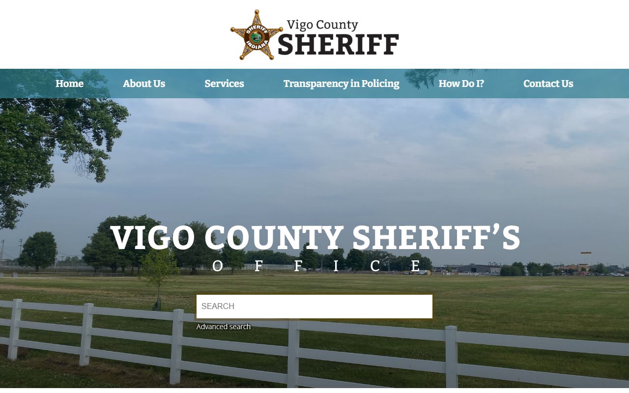 Vigo County Sheriff's Office website for busted mugshots and inmate search
